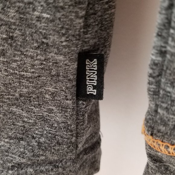 PINK Victoria's Secret Gray & Orange Ultimate Hoodie - Picture 9 of 12